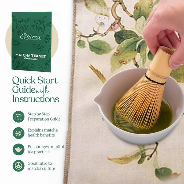 Matcha Whisk Set - Complete 7 Piece Matcha Kit (White)