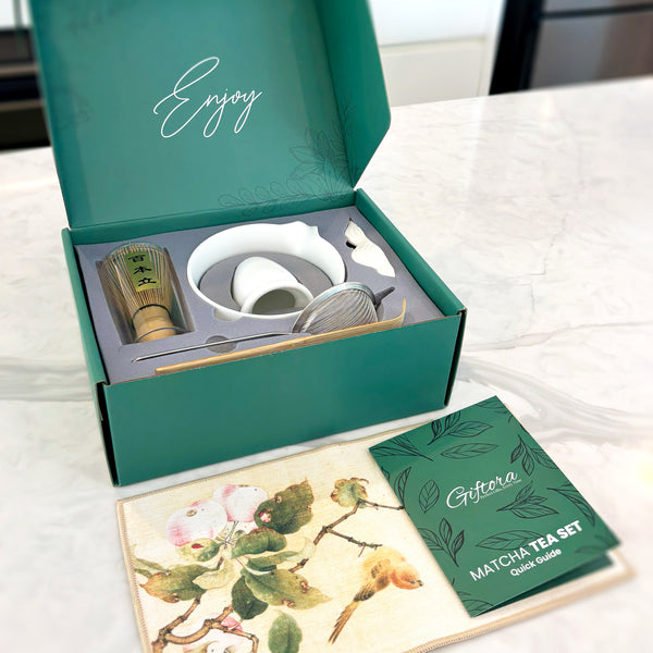 Matcha Whisk Set - Complete 7 Piece Matcha Kit (White)